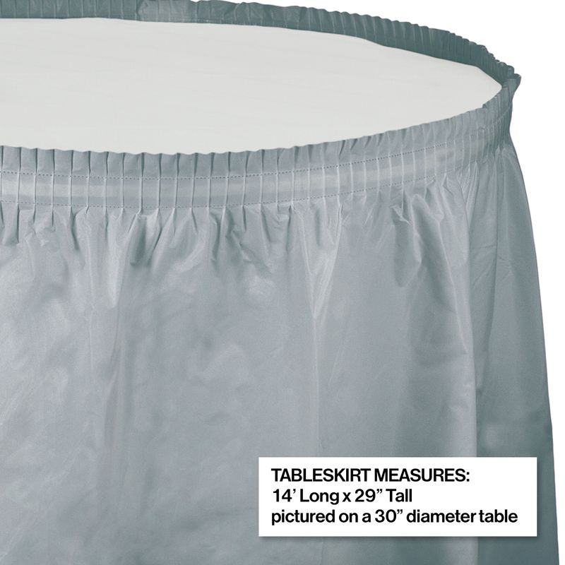 Shimmering Silver Table Skirt