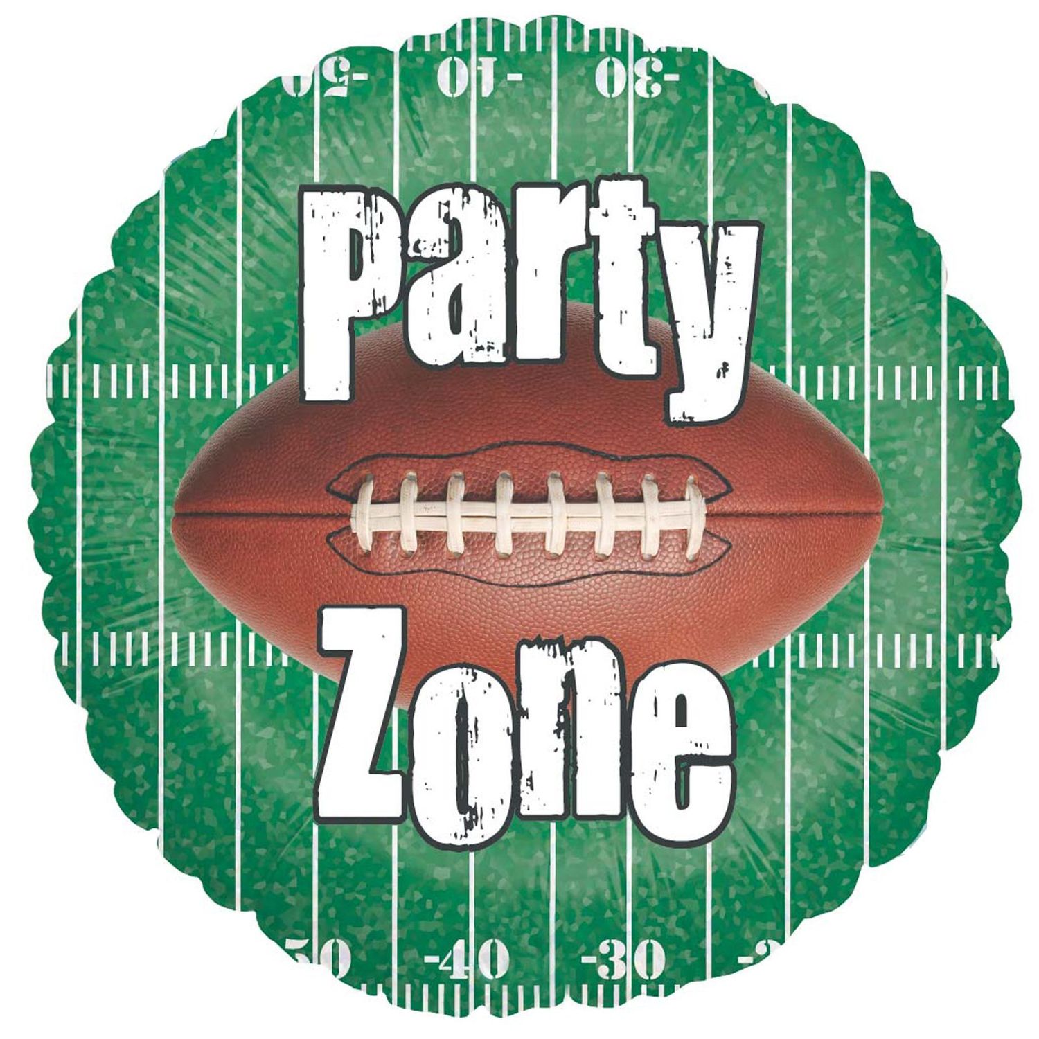 18" Party Zone Football Holographic