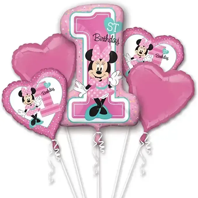 Minnie 1st Birthday Bouquet of Balloons
