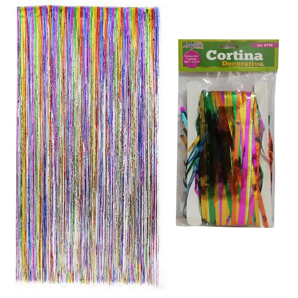 Rainbow Foil Curtain Backdrop – Colorful Party Decoration for Events & Photos