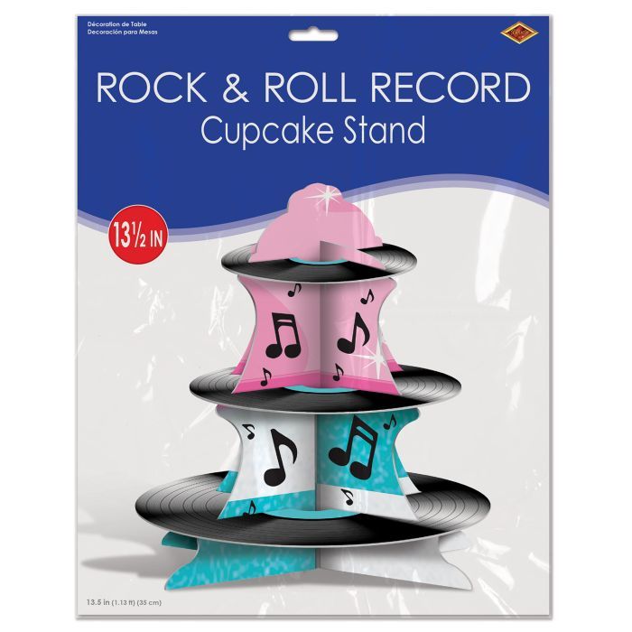 Rock & Roll Record Cupcake Stand