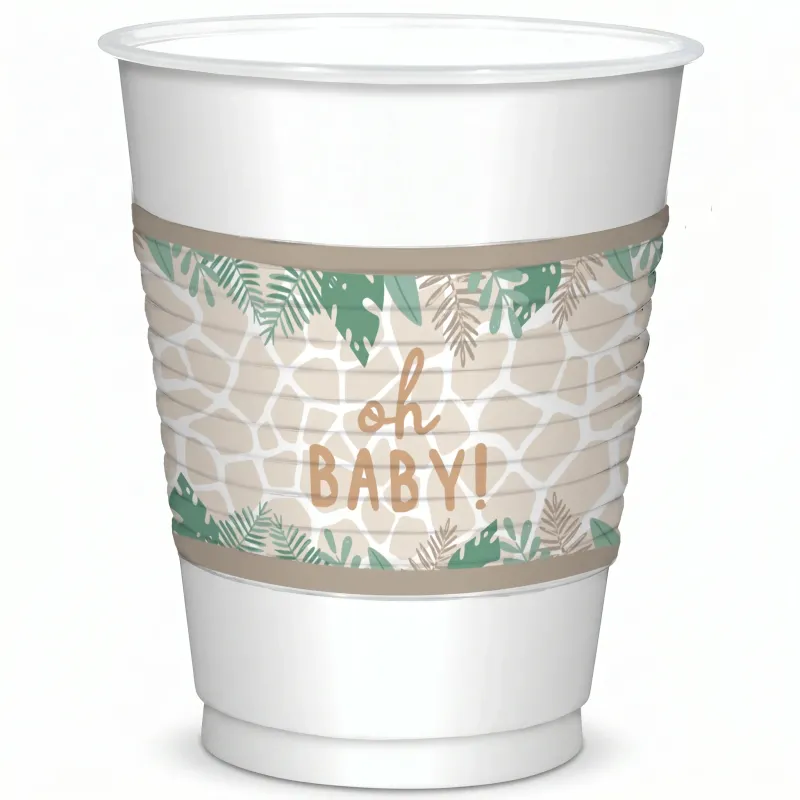 Soft Jungle  16oz Plastic Cups 25ct