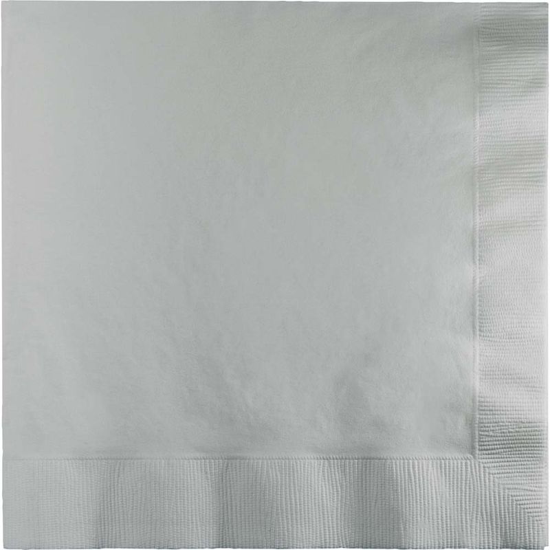 Shimmering Silver Lunch Napkins