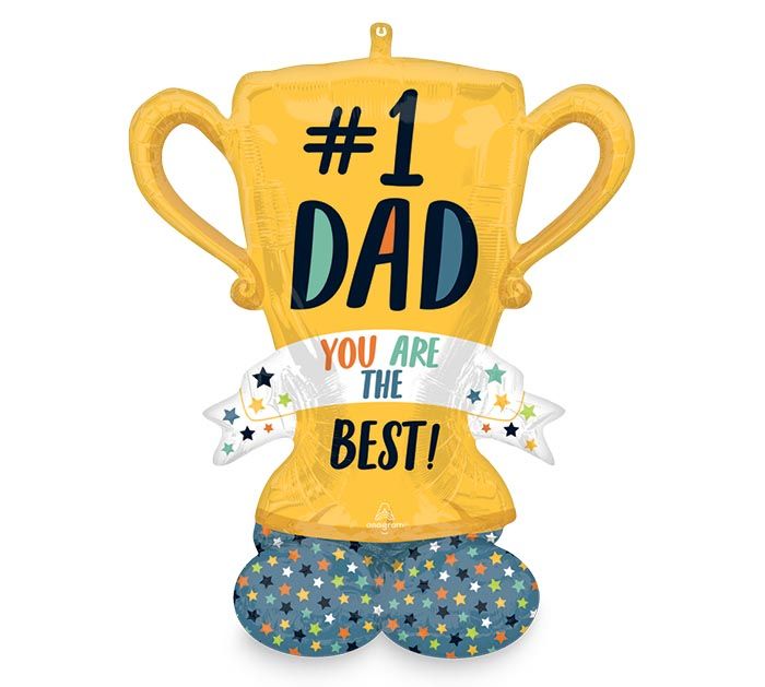 Foil Balloon Airloonz Best Dad Trophy 43in