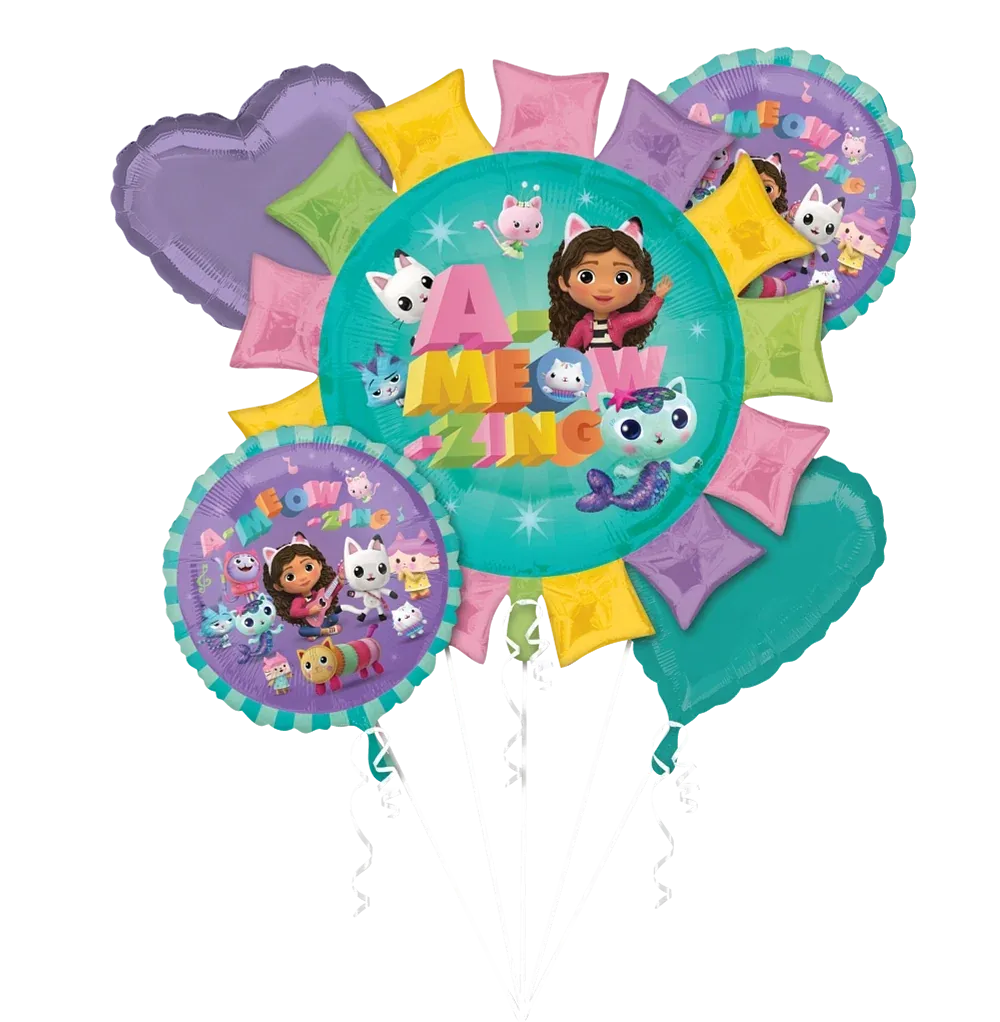 Foil Balloon Bouquet Gaby's Dollhouse