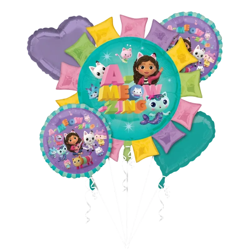 Foil Balloon Bouquet Gaby's Dollhouse