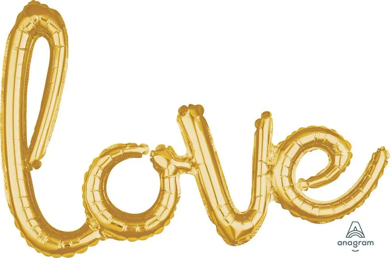 LOVE GOLD SCRIPT PHRASE