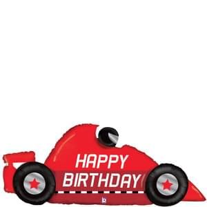 Foil Balloon Race Car Birthday Shape 56in