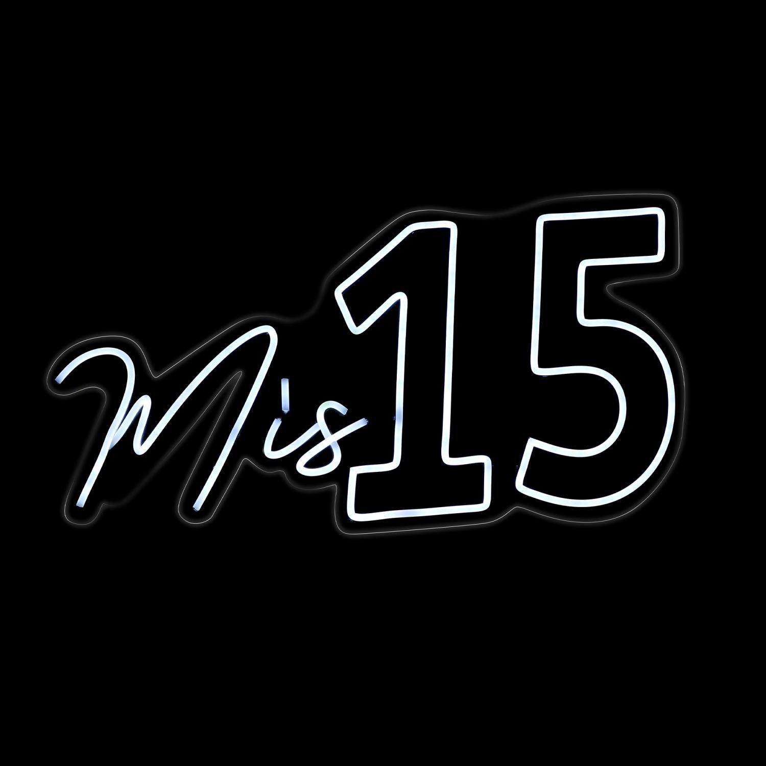 Mis 15 Neon Light Sign – Quinceañera Party Decoration LED Neon Sign