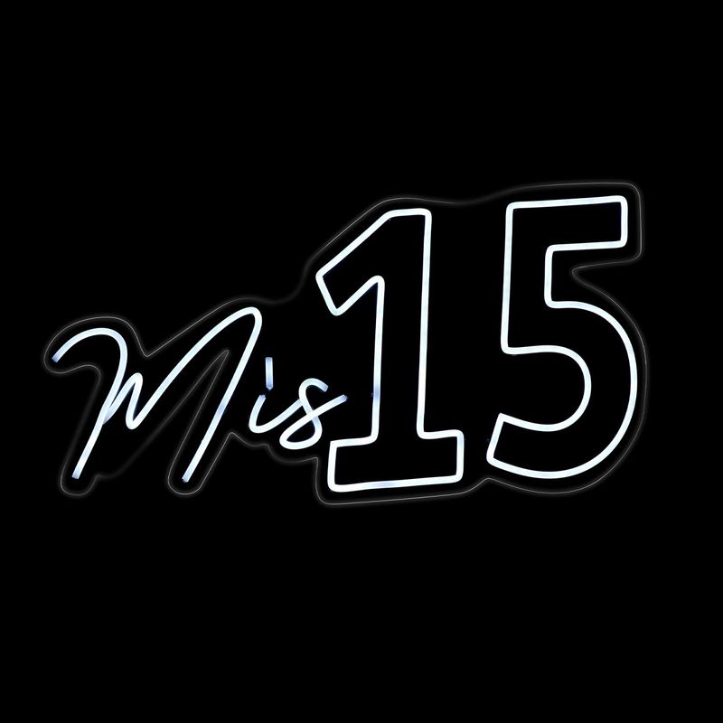 Mis 15 Neon Light Sign – Quinceañera Party Decoration LED Neon Sign