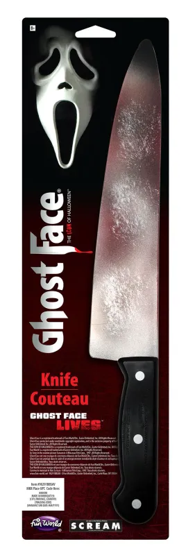 Scream Ghost Face Knife Plastic Bloody Weapon Halloween Costume