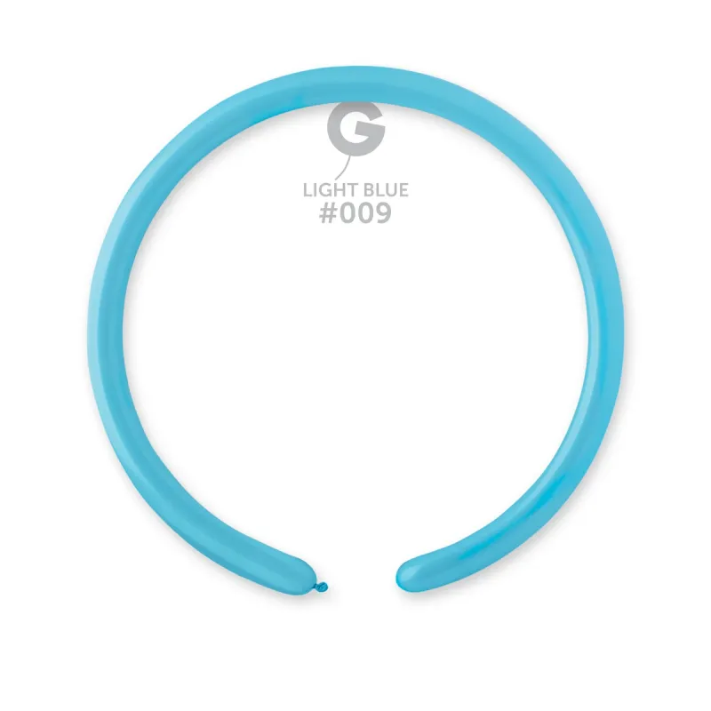 Gemar Standard Light Blue Latex Balloons #009 1in - 50 pieces