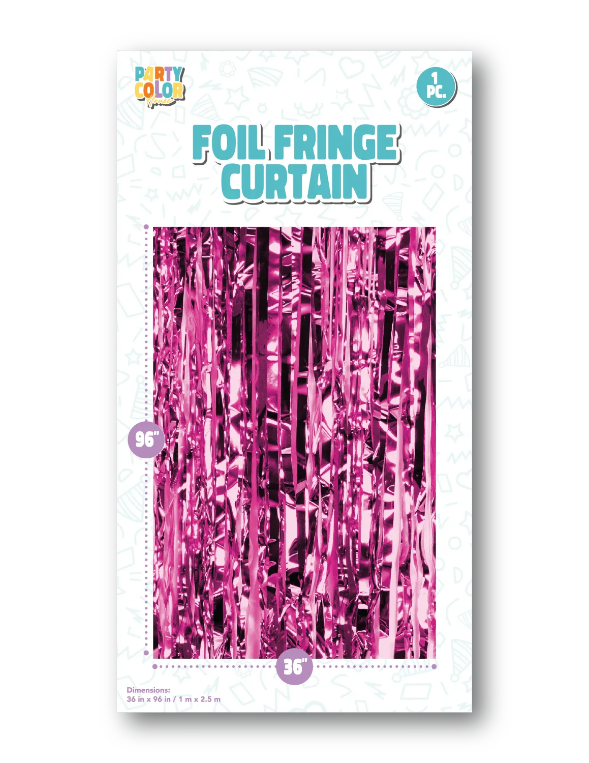 FUCHSIA GLOSS FOI FRINGE DOOR CURTAIN