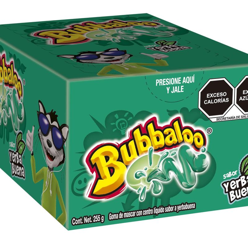 Bubbaloo Chicle Sabor Yerba Caja con 47 Piezas