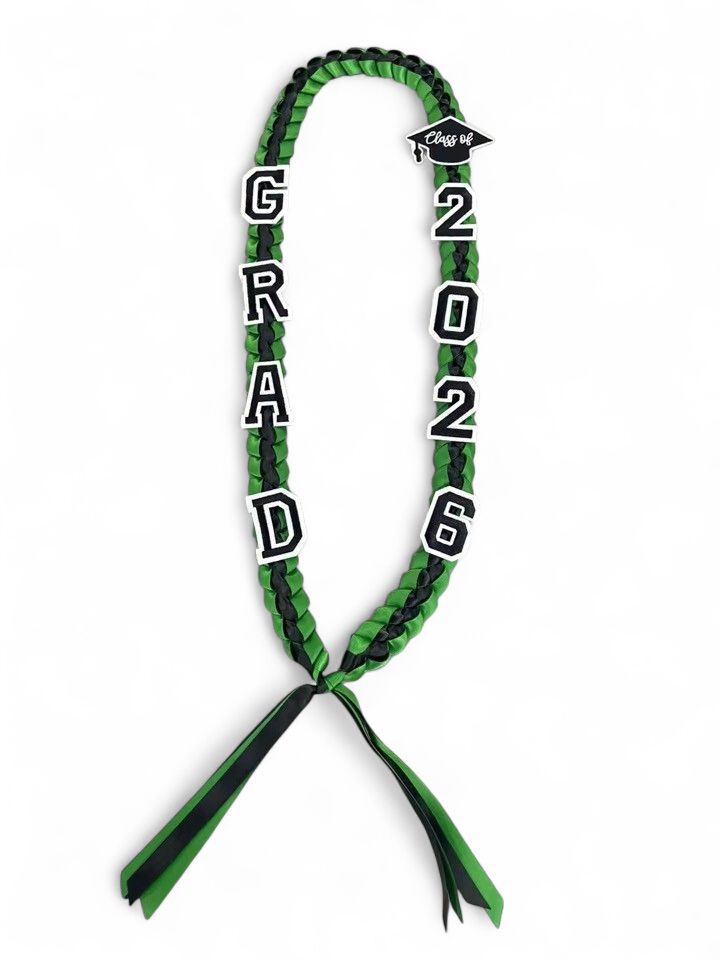 Class Of 2026 Green and Black Lei