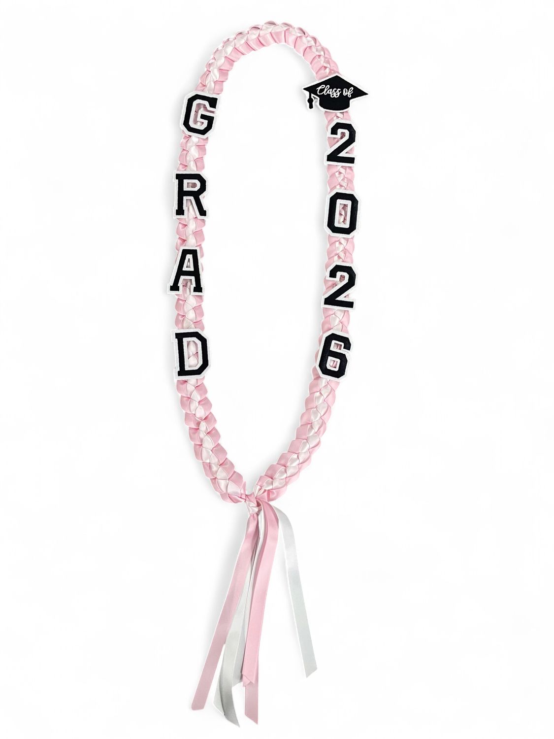 Class Of 2026 Pink and White Lei