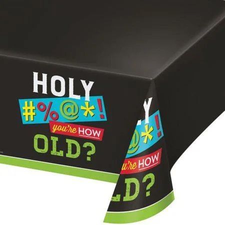 Creative Converting 340214 Old Age Humor Plastic Tablecloth
