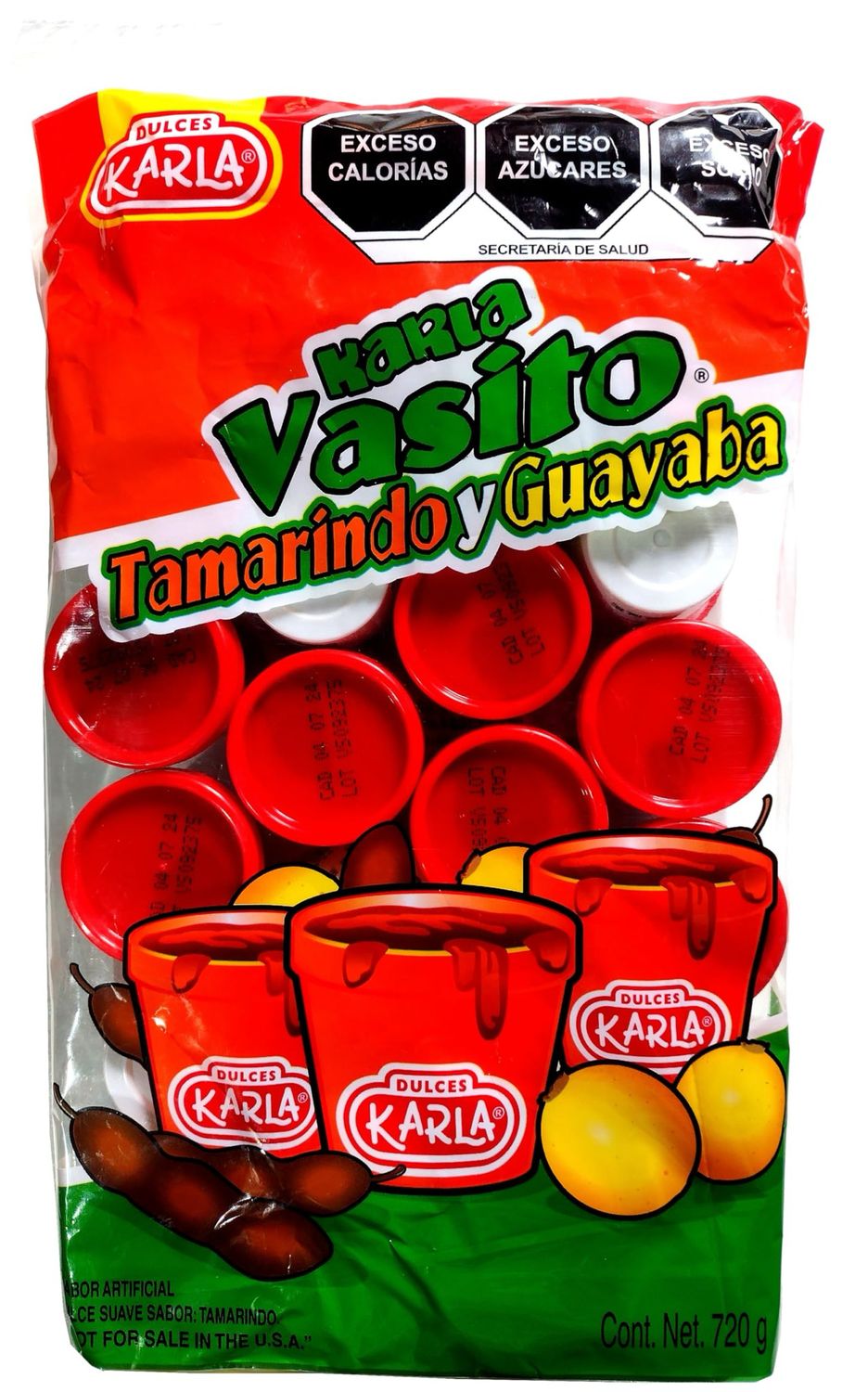 Karla Vasito Tamarindo y Guayaba Tamarind & Guava Soft Candy Cups