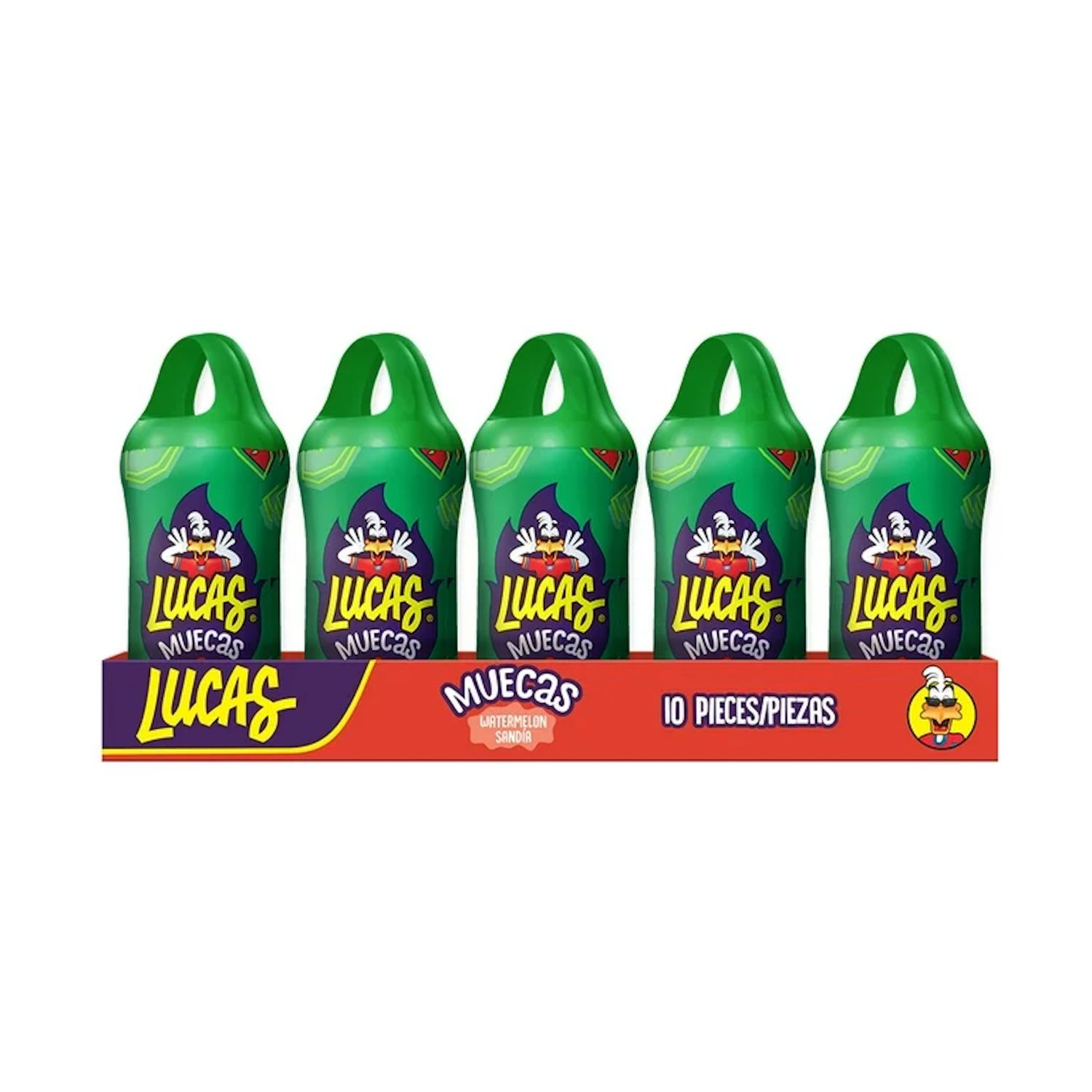 Lucas Lucas Muecas Watermelon Sandia Lollipop 10 Count