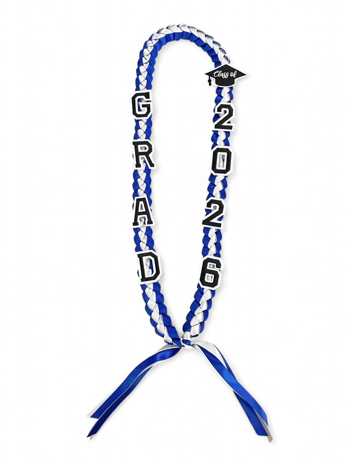 Class Of 2026 Blue and White Lei
