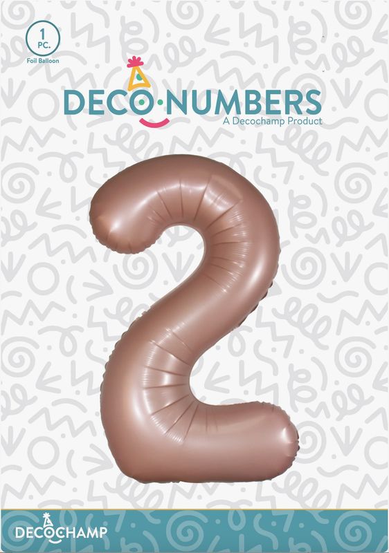 Decochamp Dusty Rose Number 2 Foil Balloon 34in