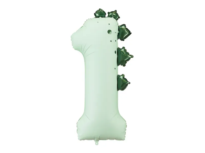 Foil Balloon Number 1 Dinosaur 92cm