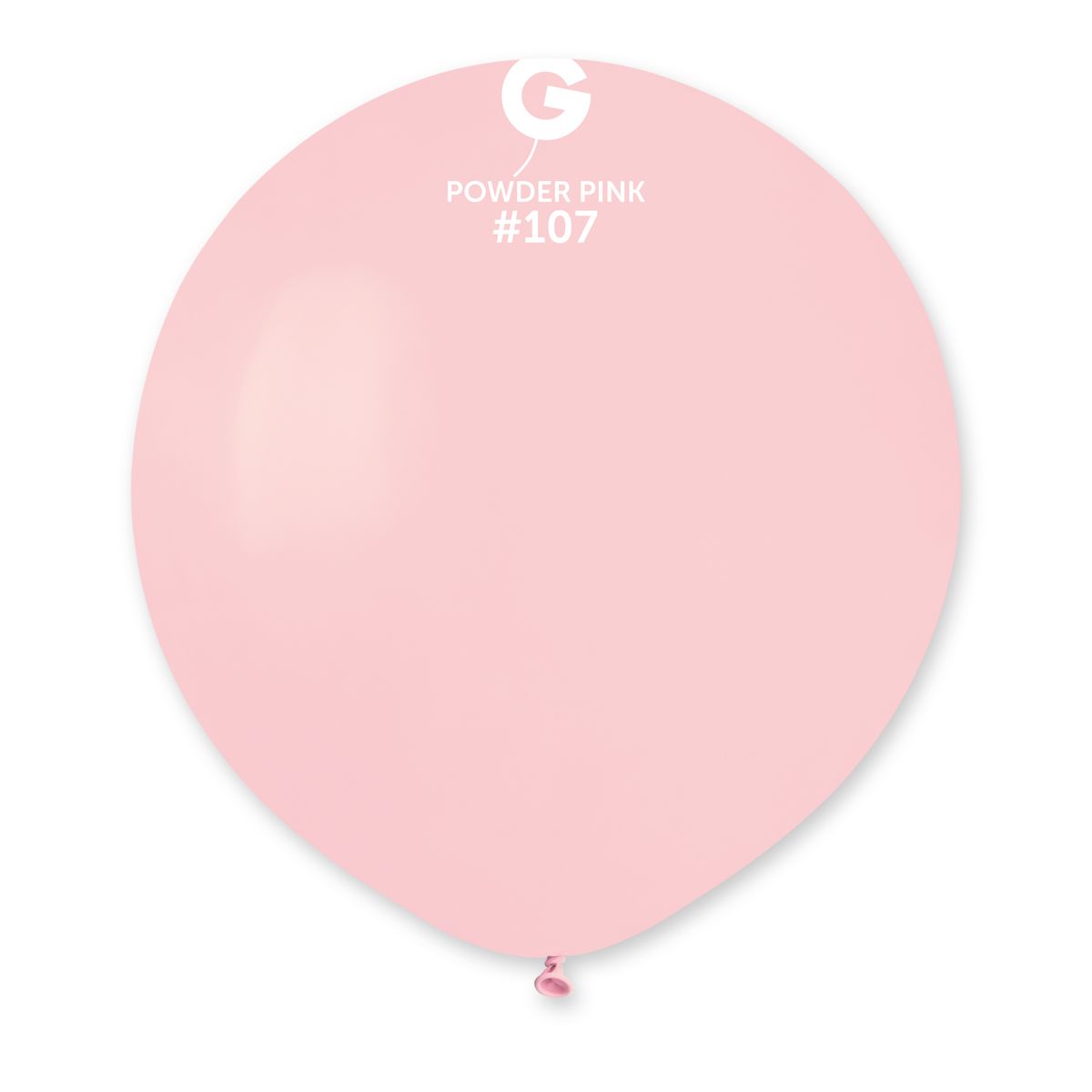 Gemar Standard Powder Pink Latex Balloons #107 19in - 25 pieces