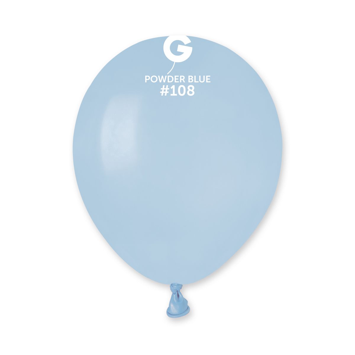 Gemar Standard Powder Blue Balloons #108 5in - 100 pieces