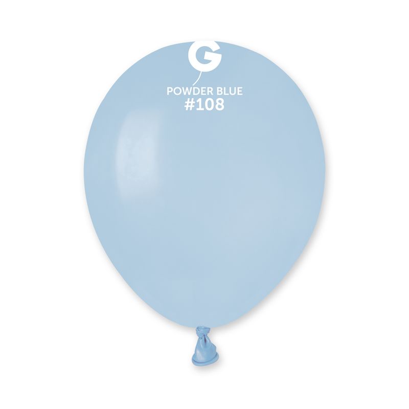 Gemar Standard Powder Blue Balloons #108 5in - 100 pieces