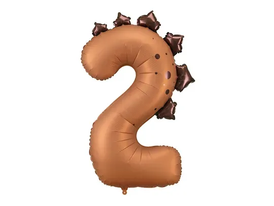 Foil Balloon Number 2 Dinosaur 92cm