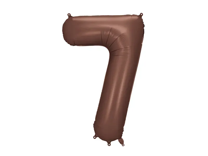 Foil Balloon Number 7 Mocha 86cm