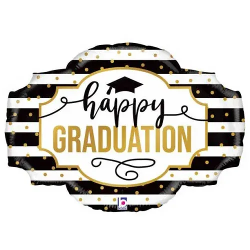 Grad Black & White Stripe Shape
