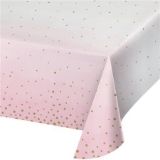 Celebration Paper Tablecloths, Pink & Gold