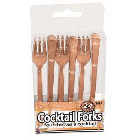 Rose Gold Cocktail Forks (24)