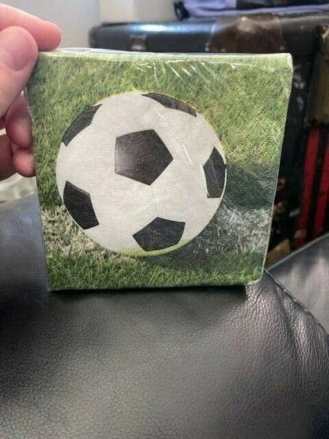 Party Creations Sports Fanatic Soccer Beverage Napkins