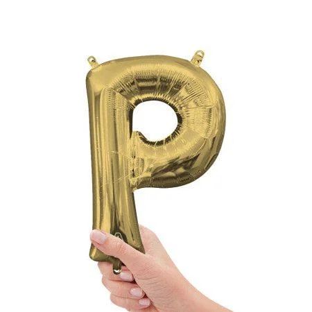 16 inch LETTER P - ANAGRAM - WHITE GOLD (AIR-FILL ONLY)