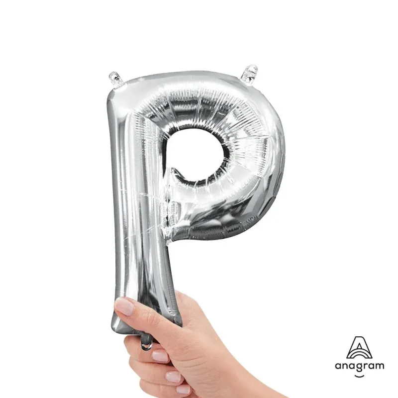 16 inch LETTER P - ANAGRAM - SILVER (AIR-FILL ONLY)