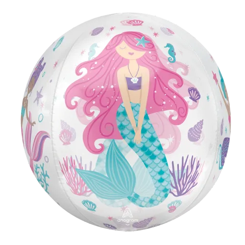 15" SHIMMERING MERMAID CLEAR ORBZ