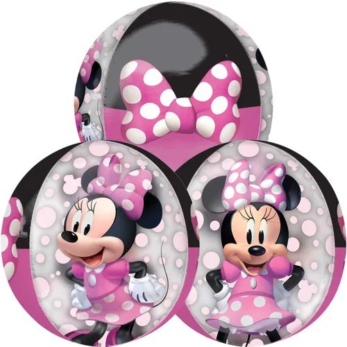 15" MINNIE MOUSE FOREVER CLEAR ORBZ