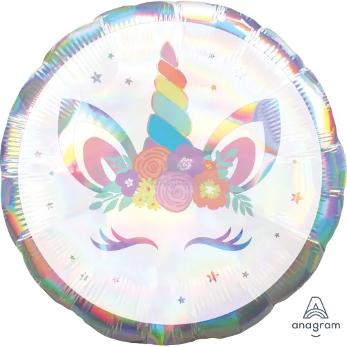 18" UNICORN PARTY IRIDESCENT HOLOGRAPHIC