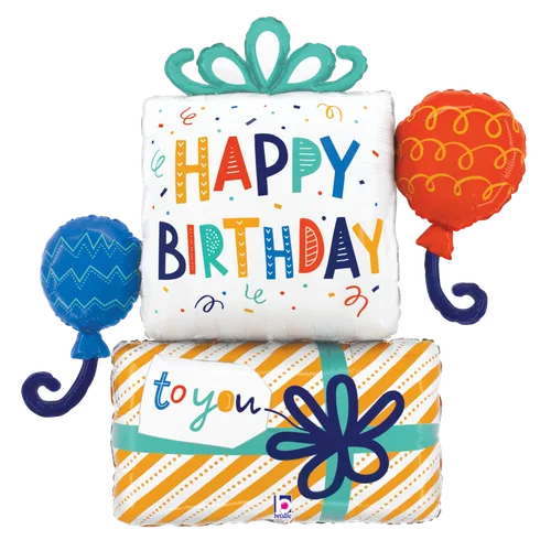 35" BIRTHDAY GIFT BALLOONS SHAPE