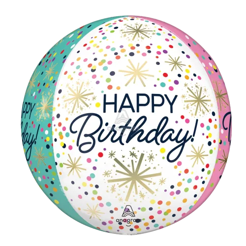15" CONFETTI SPRINKLE BIRTHDAY ORBZ