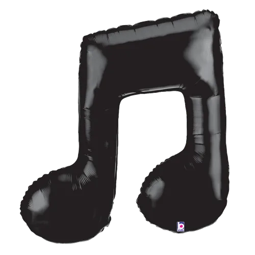 40" MUSIC NOTE DOUBLE BLACK HELIUM SHAPE