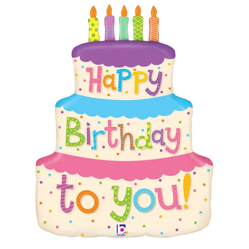 27" GIRLY BIRTHDAY CAKE SHAPE