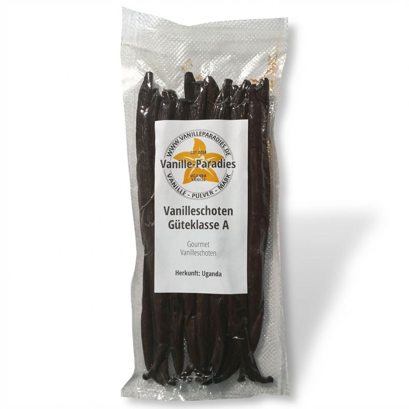 100 g Vanilleschoten Güteklasse A – Gourmet Qualität aus Uganda, 100 % natürlich
