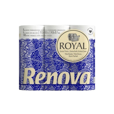 PAPEL HIGIÉNICO PAPEL HIGIÉNICO "RENOVA" ROYAL 4 FOLHAS