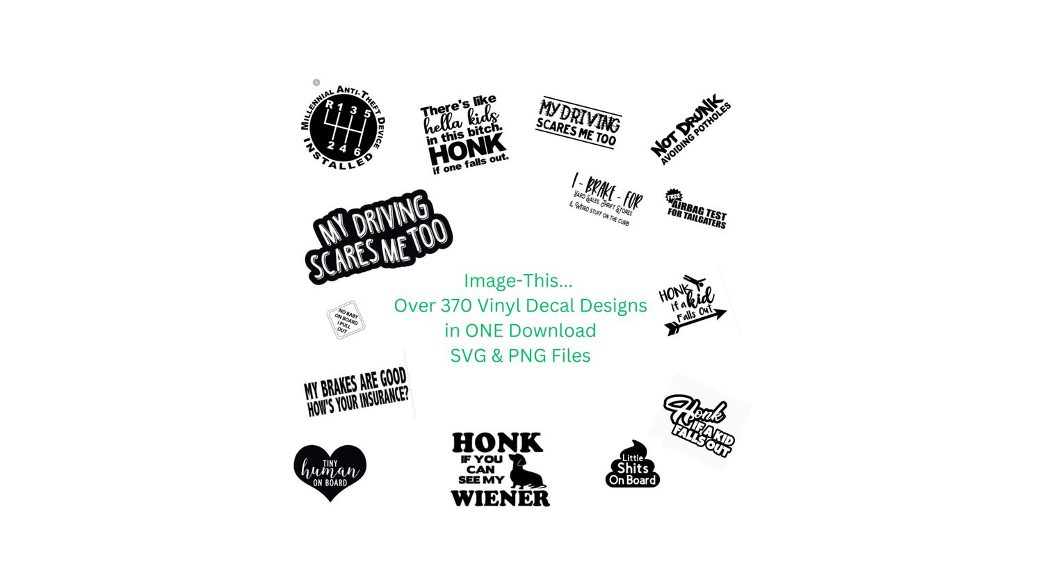 Over 370 Vinyl Decal SVG &amp; PNG Files – Instant Download for DIY Crafts