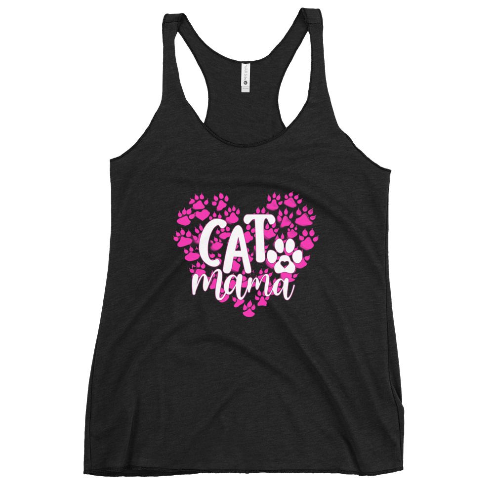 Women&#39;s Racerback Tank: Cat Mama