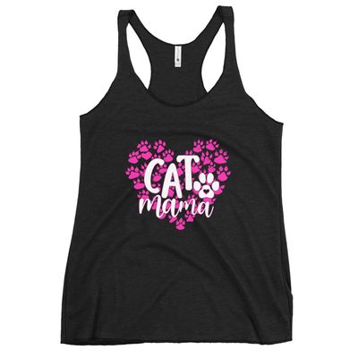 Women&#39;s Racerback Tank: Cat Mama