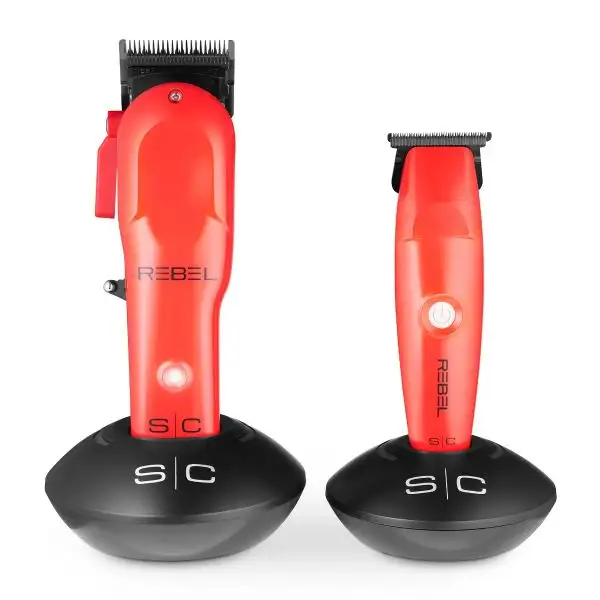 Stylecraft Rebel Combo Set - Professional Cordless Hair Clipper/Hair Trimmer Set With Super Torque Motor - SC203R
